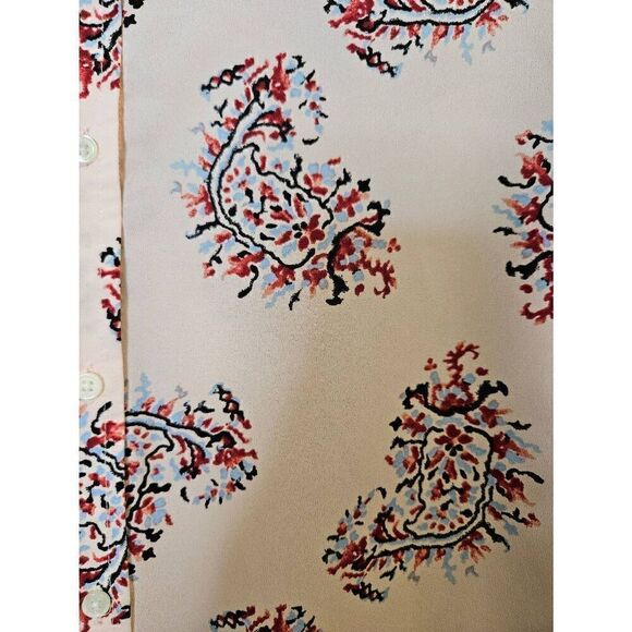 Banana Republic Dillion Shirt,  light pink with floral print button up blouse. S - Picture 2 of 5